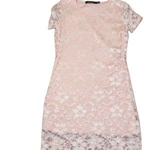 Heart Soul Pink Lace Dress  Ladies Size Medium